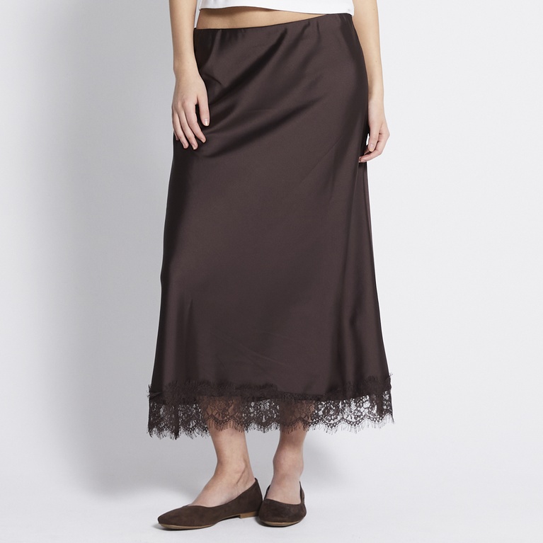 Lace satin skirt "Merielle"